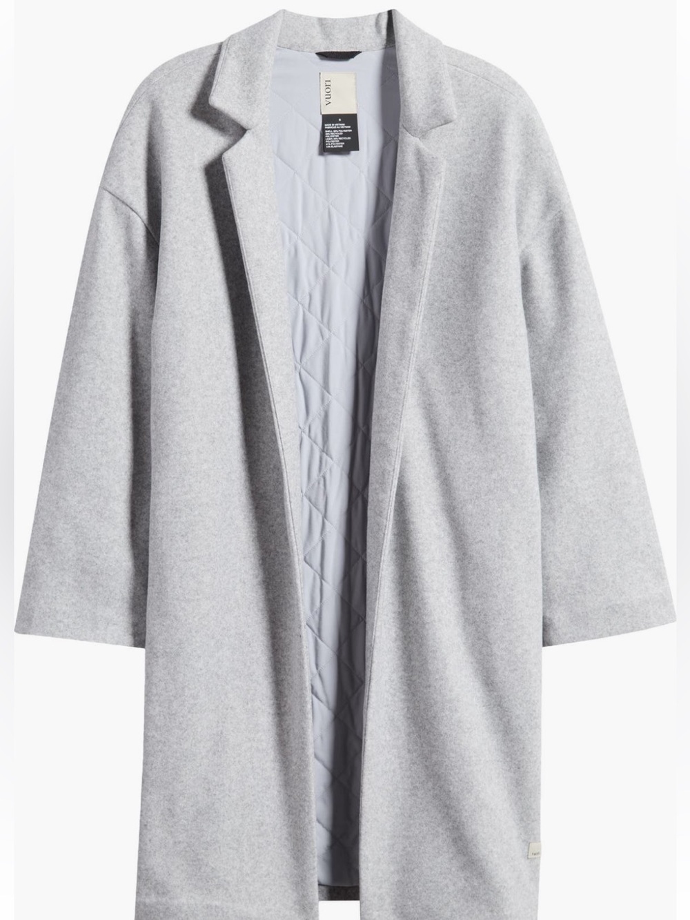 Vuori Soho Oversized Open Front Melton Overcoat - Picture 5 of 14